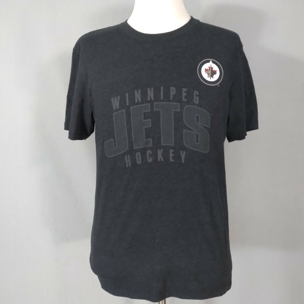 NHL Winnipeg Jets Shirt adult Men's large black short sleeve '47 NHL Hockey